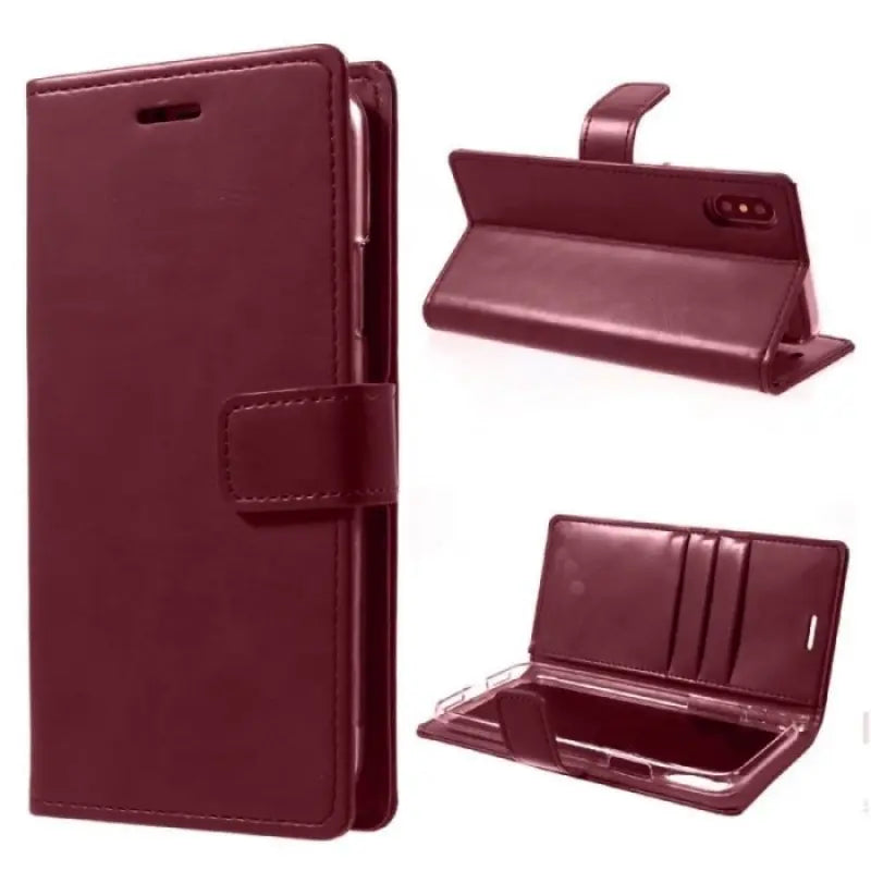 Mycase Leather Folder Samsung Note 9 - Berry Red - MyMobile