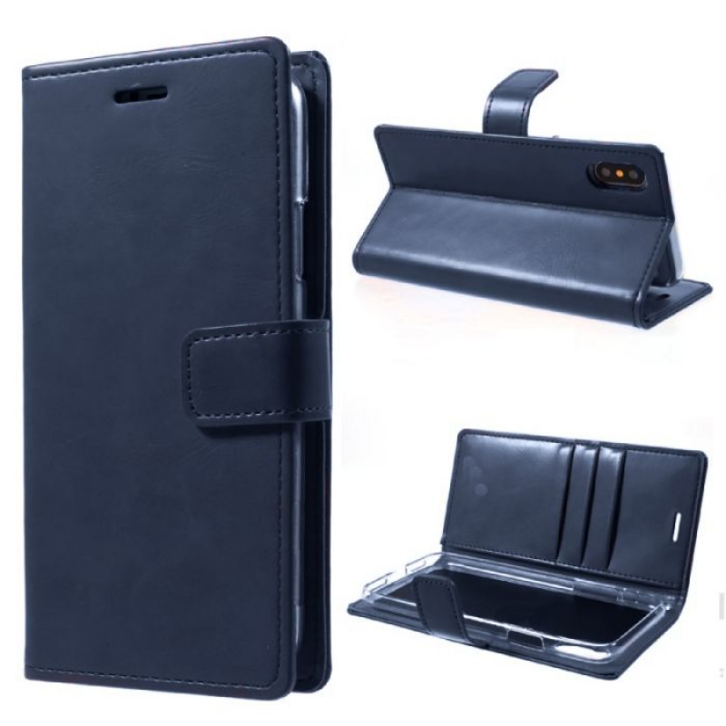 Mycase Leather Folder Iphone Xs Max 6.5 - Blue