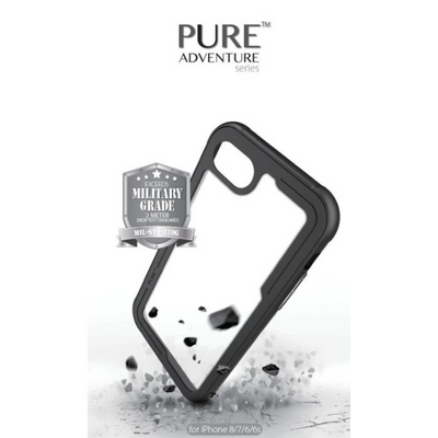 Pure Adventure Metal Case Iphone Plus 8 / 7 / 6 - Black