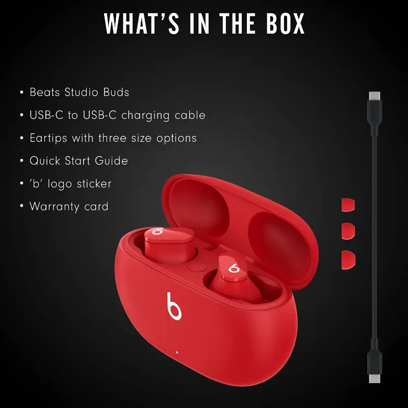 Beats Studio Buds True Wireless Earphones Red - MyMobile