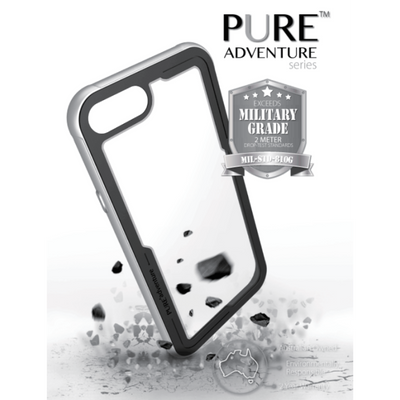 Pure Adventure Metal Case Iphone Plus 8 / 7 / 6 - Silver