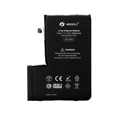 Greencell (3687mAh) iPhone 12 Pro Max Replacement Battery with Adhesive Strips (Original chip best quality in the market ) - MyMobile