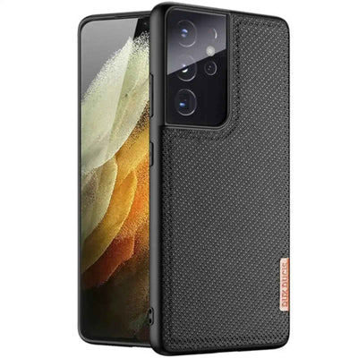 Dux Ducis Fino Series Woven Fabric - none Slip Case Samsung Galaxy S21 Ultra - Black - MyMobile