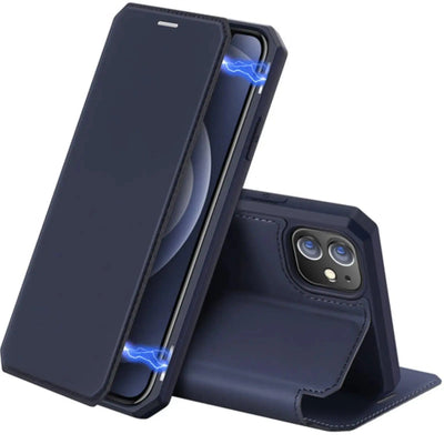 Dux Ducis Skin - x Series Magnetic Flip Case Cover For Iphone 12 Mini 5.4 - navy - MyMobile