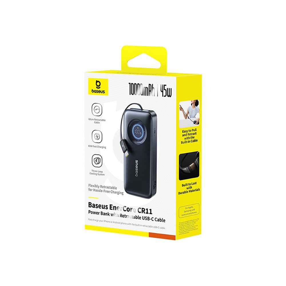 Baseus EnerCore CR11 Power Bank With Retractable Cable 10,000mAh 45W