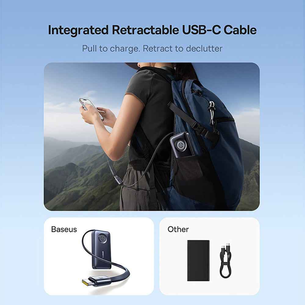 Baseus EnerCore CR11 Power Bank With Retractable Cable 10,000mAh 45W