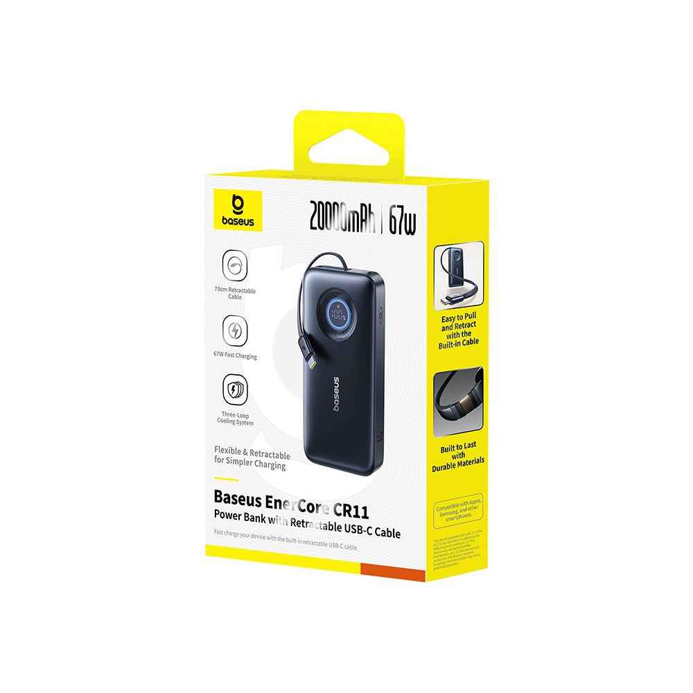 Baseus EnerCore CR11 Power Bank With Retractable Cable 20,000mAh 67W