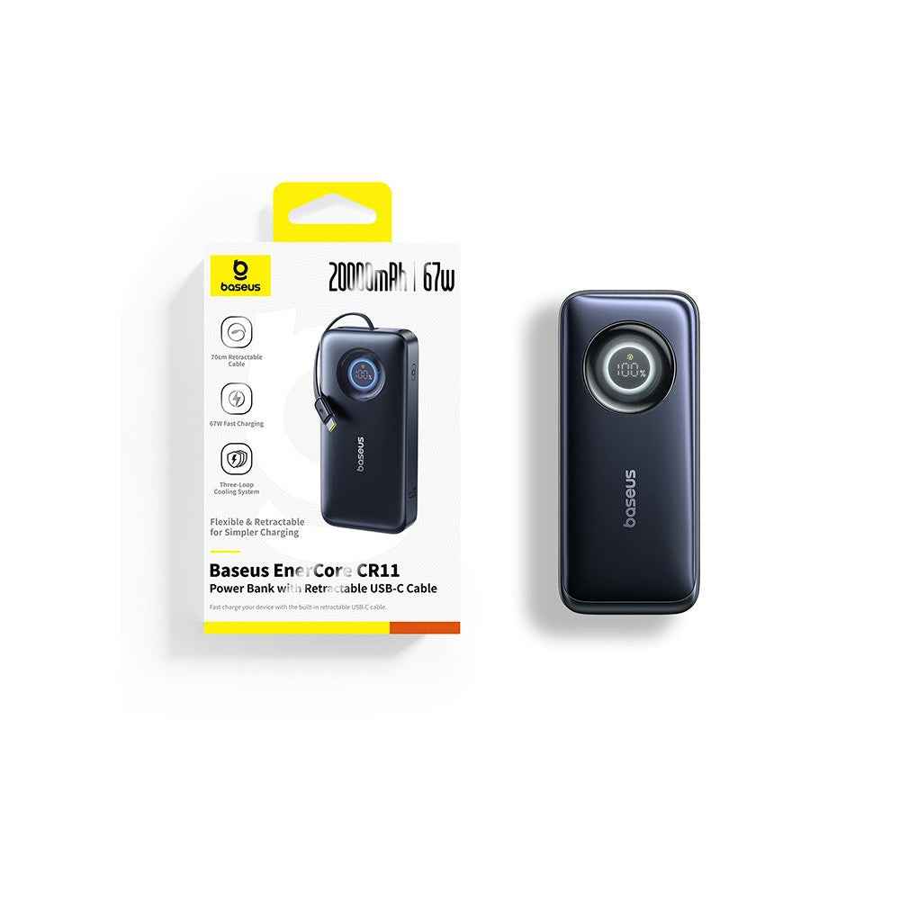 Baseus EnerCore CR11 Power Bank With Retractable Cable 20,000mAh 67W