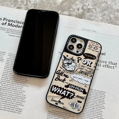 English Graffiti Cat Suitable Phone Case Online Only