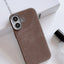 Flannel Magnetic Leather Phone Case For iPhone 16