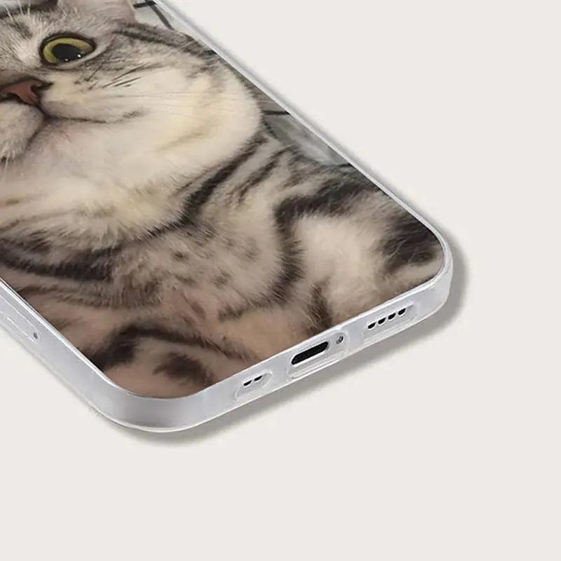 Painted Cat Transparent TPU Soft Shell Phone Case - MyMobile