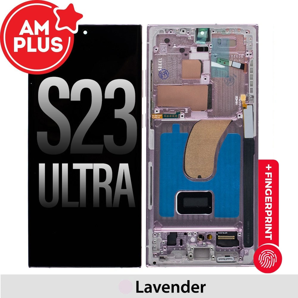 Samsung Galaxy S23 Ultra 5G G918B AMPLUS OLED Screen Replacement Digitizer with Frame-Cream (improved edition