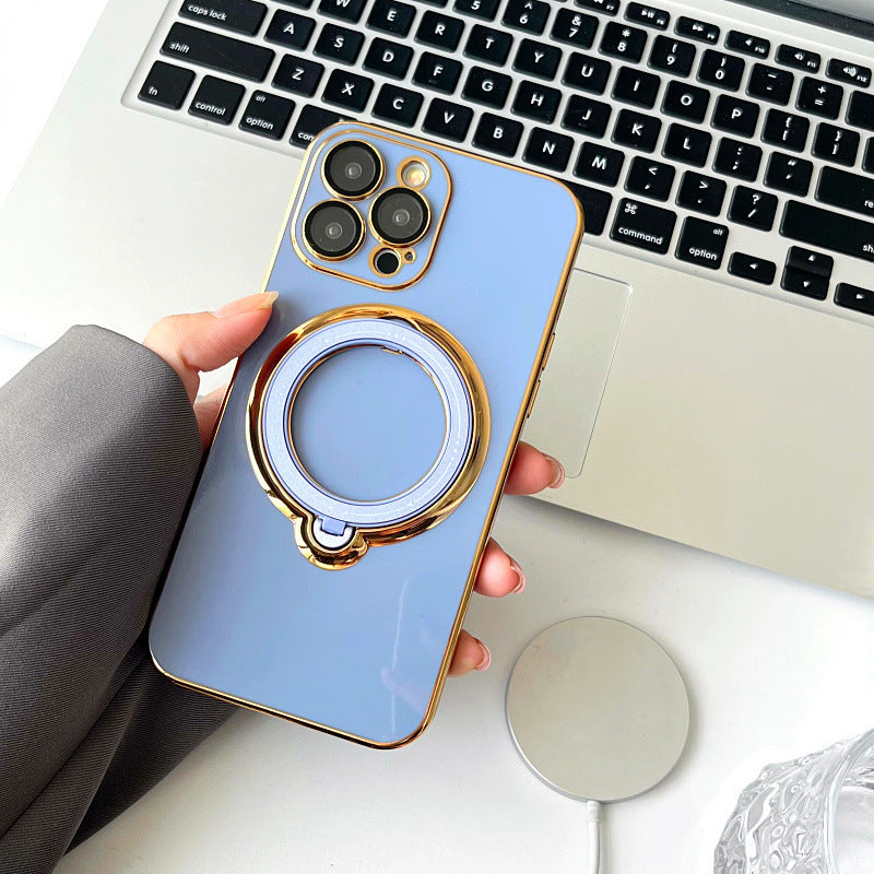 Magnetic Suction Rotating Stand Phone Case For iPhone 14