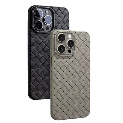 Woven Pattern Phone Case Breathable Heat Dissipation Drop-resistant Protective Cover For iPhone 15