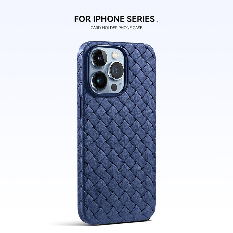 Woven Pattern Phone Case Breathable Heat Dissipation Drop-resistant Protective Cover For iPhone 15