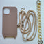 Chain Crossbody Phone Case Candy Color Soft Shell For iPhone 16