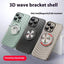 Magnetic Bracket Phone Case IPhone15 Wave Ripple Pattern LEICA