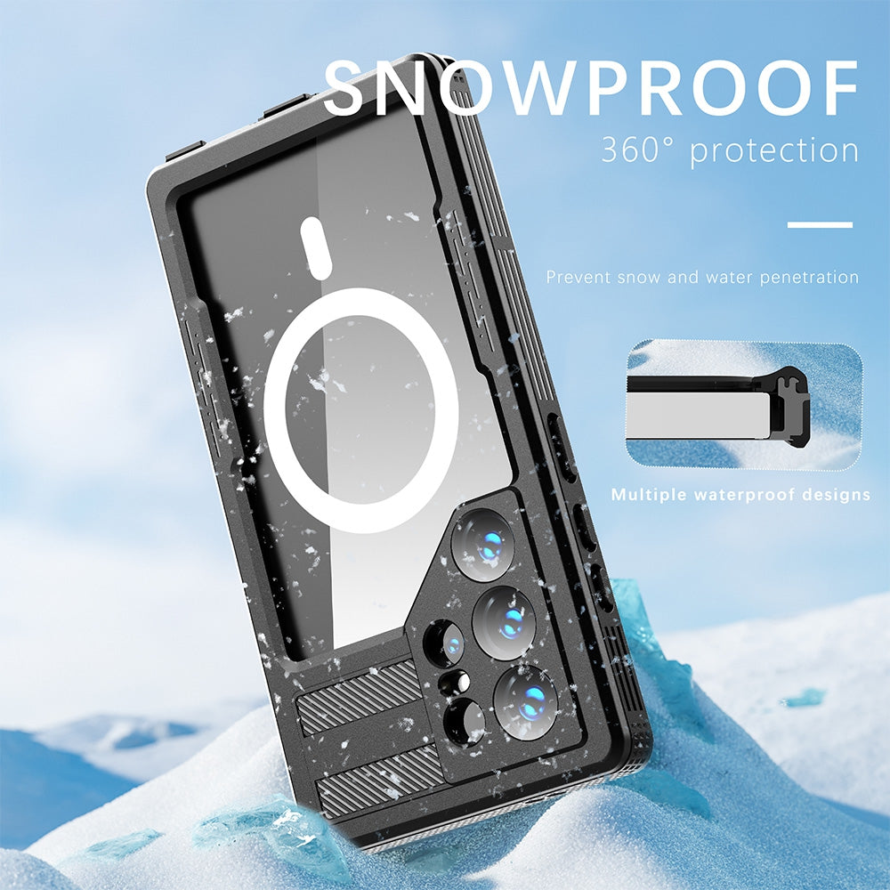 Redpepper Dot+ IP68 Waterproof Case Cover with Magnetic Ring for Samsung Galaxy S24 Ultra