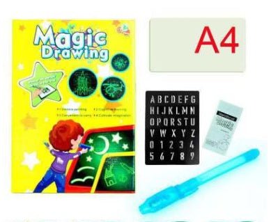 Educational Toy Drawing Pad 3D Magic 8 Light Effects Puzzle Board Sketchpad For Kids & Children - MyMobile