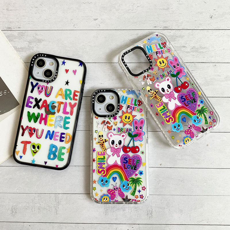 Rainbow Bear Phone Case Acrylic Protective Case