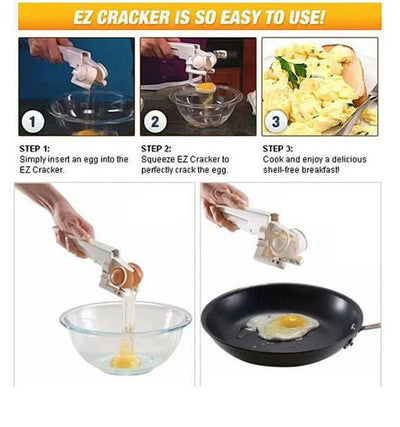 Egg Shell Cracker Handheld Plastic Egg Breaker Egg Opener Creative Egg Separator Tool Kitchen Gadgets - MyMobile