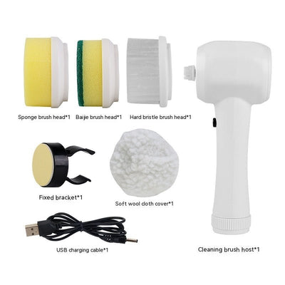 Electric Cleaning Brush 4 In 1 Spinning Scrubber Handheld Electric Cordless Cleaning Brush Portable - MyMobile