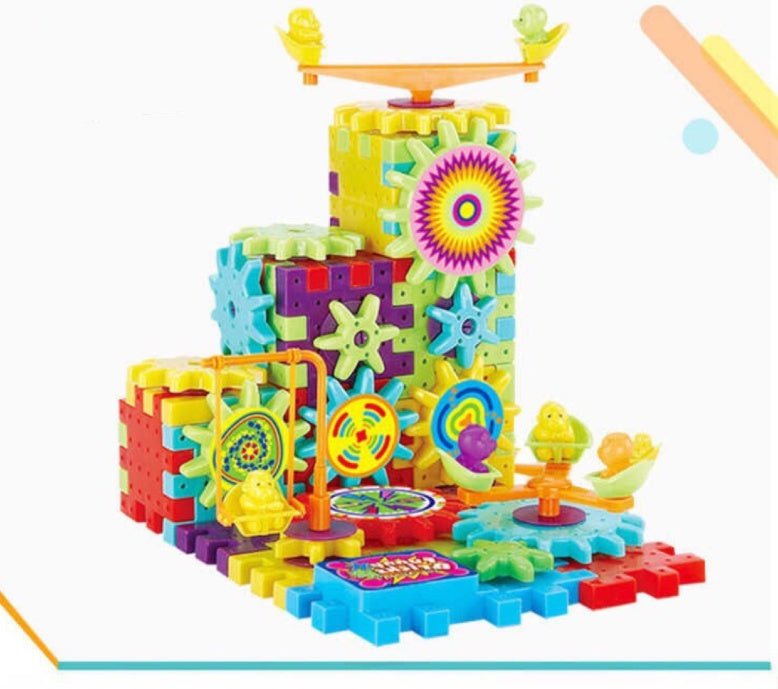 Electric Gears 3D Model Building Kits Plastic Brick Blocks Educational Toys for Kids - MyMobile