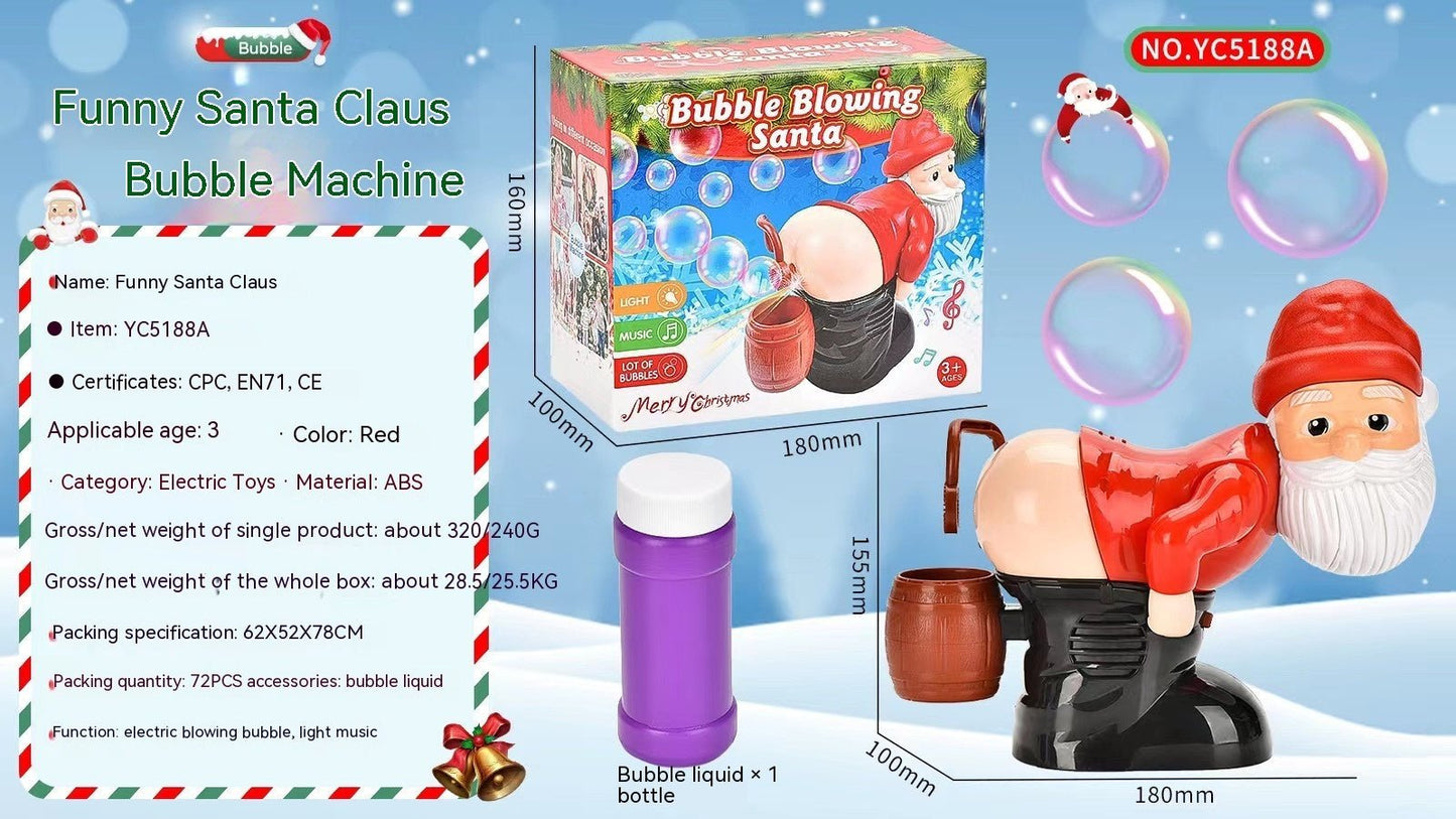 Electric Santa Claus Bubbles Machine Blowing Bubbles Music Light Entertainment Toy Christmas Gifts Christmas Decorations - MyMobile