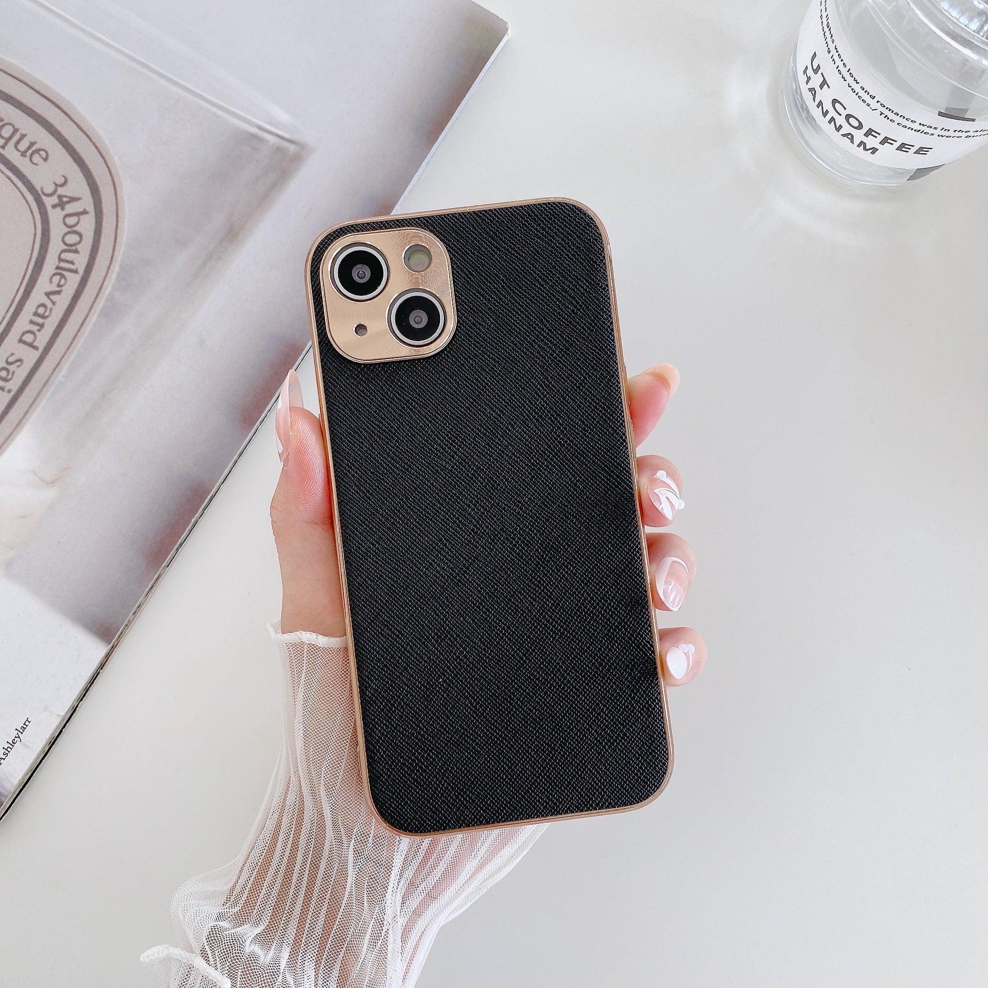 Electroplated Cross Pattern Mobile Phone Case Fine Hole - MyMobile