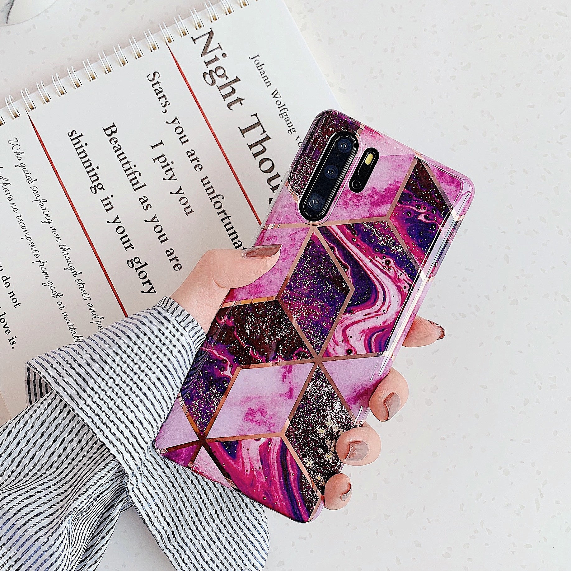 Electroplated marble mobile phone case For Huawei P30 pro - MyMobile