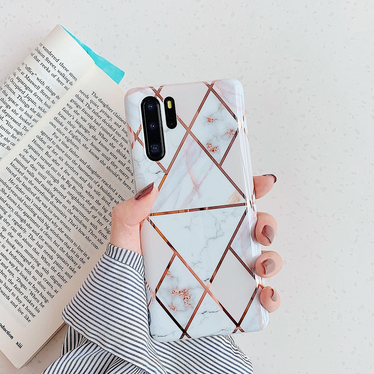 Electroplated marble mobile phone case For Huawei P30 pro - MyMobile