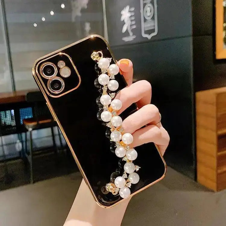 Electroplated Pearl Bracelet All - inclusive Soft Case Mobile Phone Protective Case - MyMobile