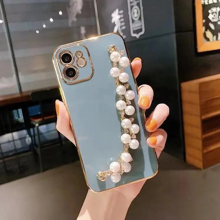 Electroplated Pearl Bracelet All - inclusive Soft Case Mobile Phone Protective Case - MyMobile