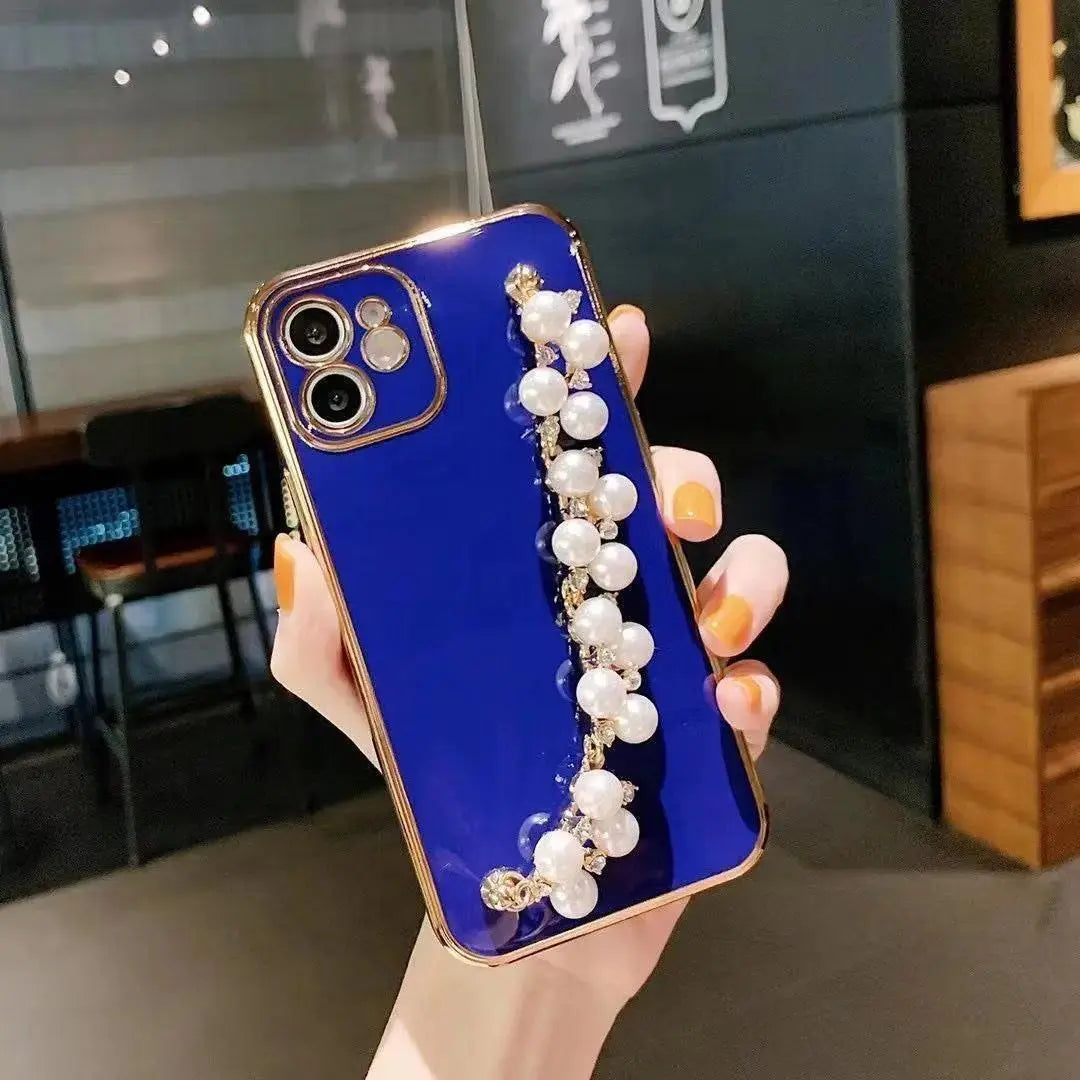 Electroplated Pearl Bracelet All - inclusive Soft Case Mobile Phone Protective Case - MyMobile