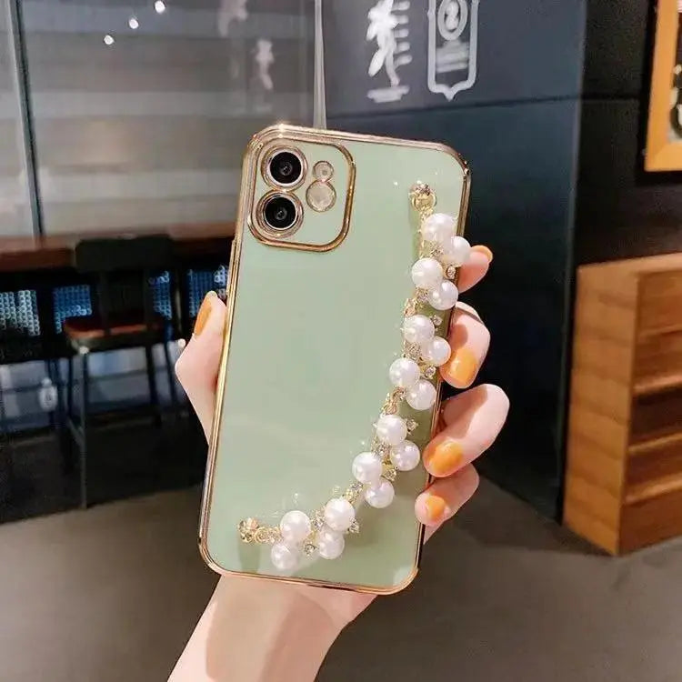 Electroplated Pearl Bracelet All - inclusive Soft Case Mobile Phone Protective Case - MyMobile