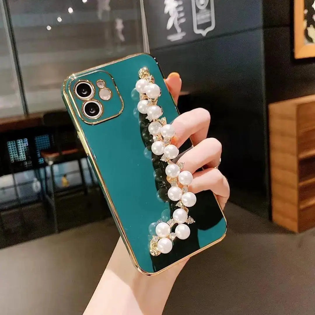 Electroplated Pearl Bracelet All - inclusive Soft Case Mobile Phone Protective Case - MyMobile