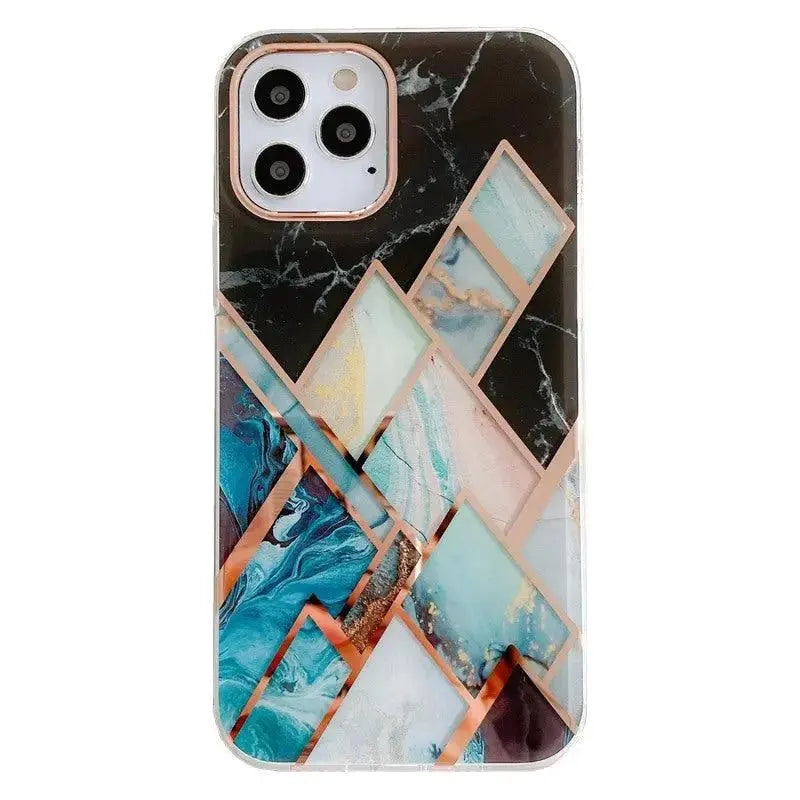 Electroplating mosaic marble phone case - MyMobile