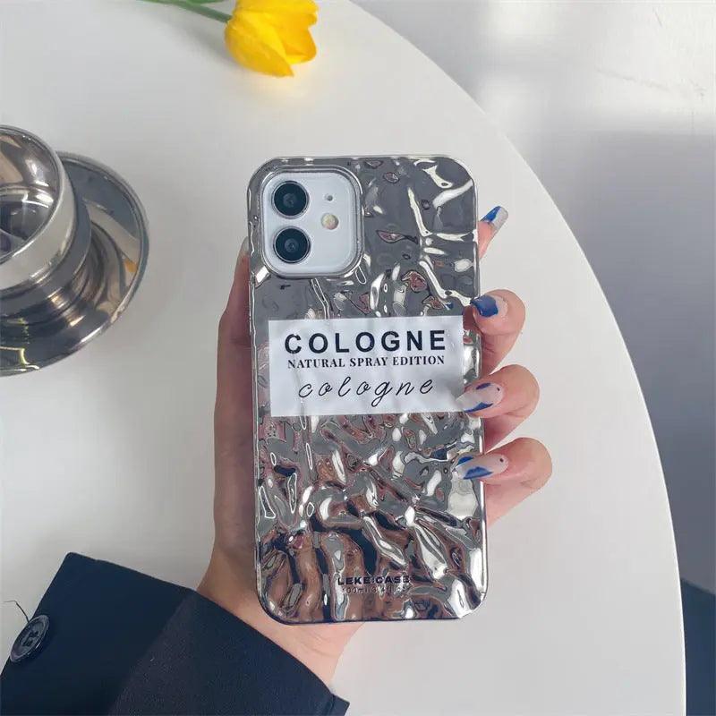 Electroplating Niche Pleated Mobile Phone Case Cover - MyMobile