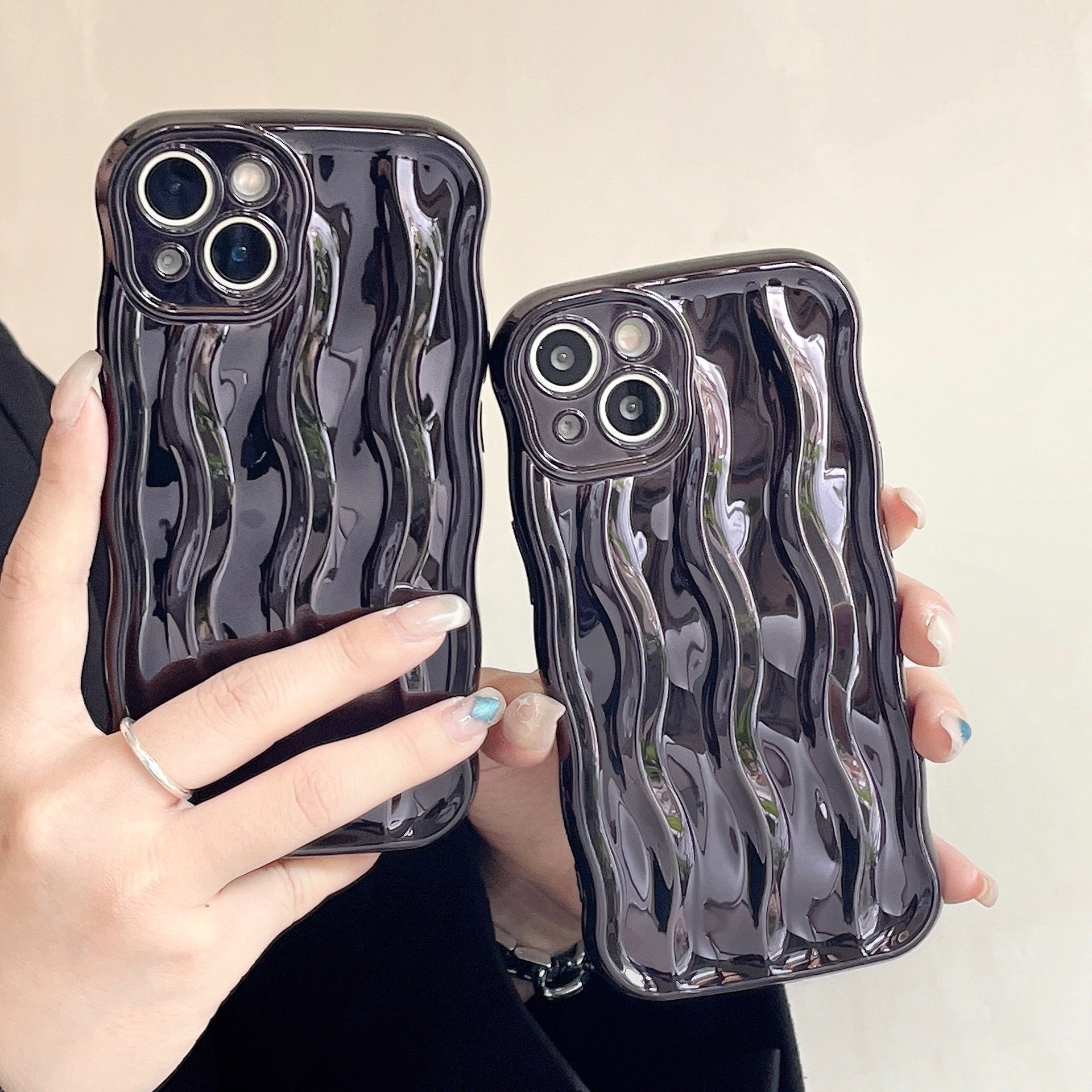 Electroplating Water Ripple Suitable Phone Case Solid Color For iPhone 16 - MyMobile