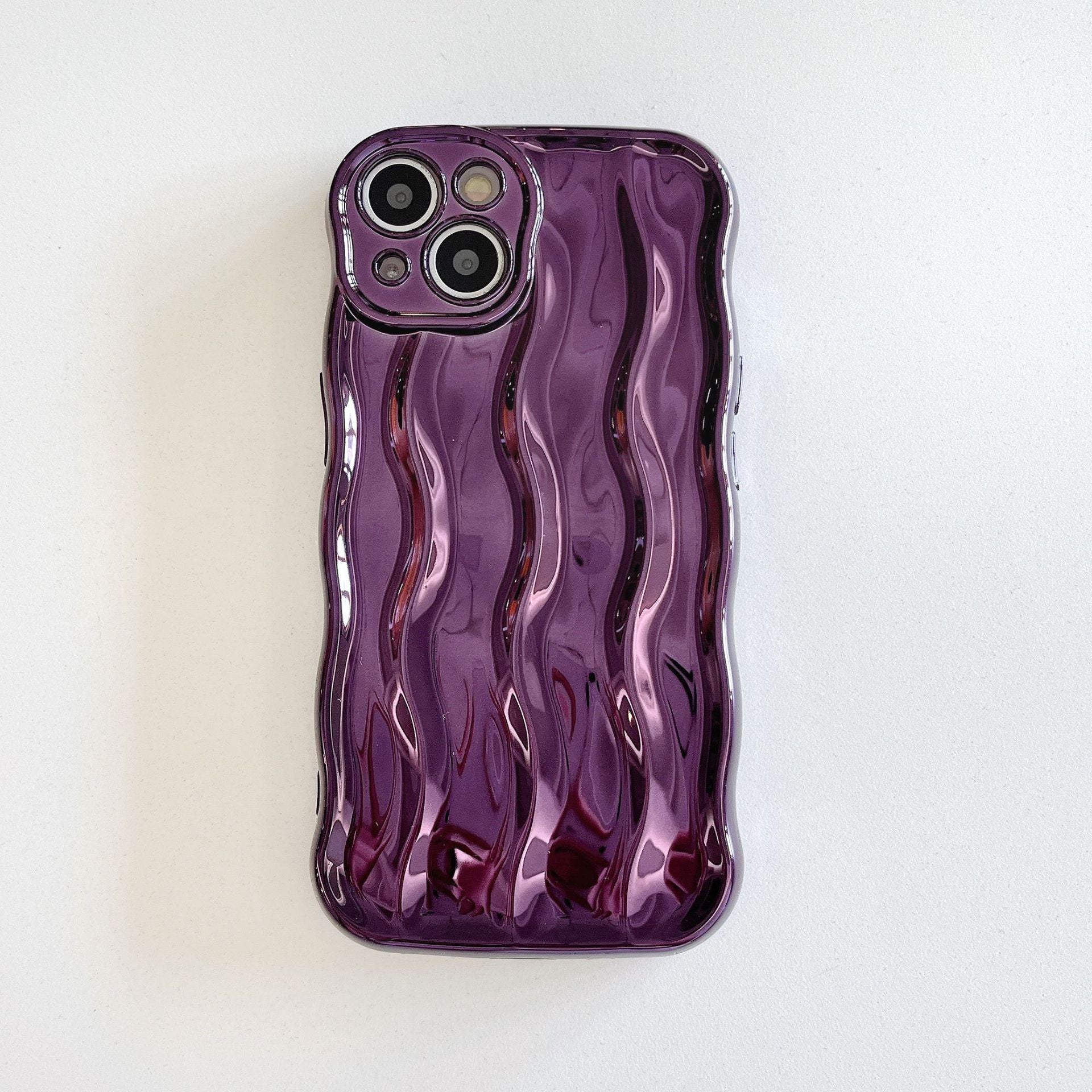 Electroplating Water Ripple Suitable Phone Case Solid Color For iPhone 16 - MyMobile