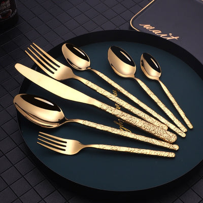 Embossed Textured Handle Steak Cutlery Western Cutlery - MyMobile