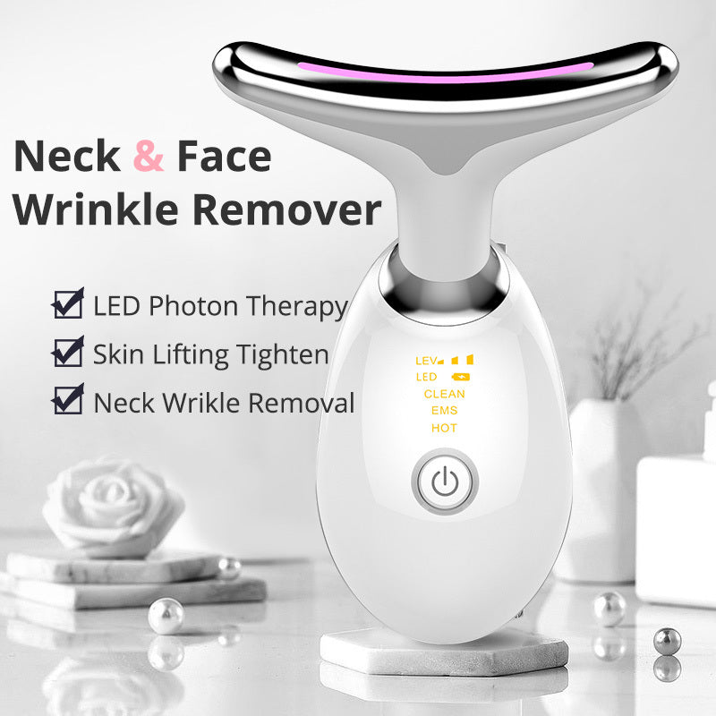 EMS Thermal Neck Lifting And Tighten Massager Electric Microcurrent Wrinkle Remover - MyMobile