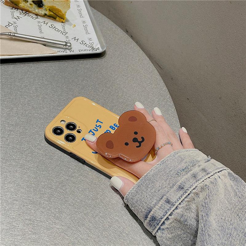 English Bear Stand Mobile Phone Case Protective Cover - MyMobile