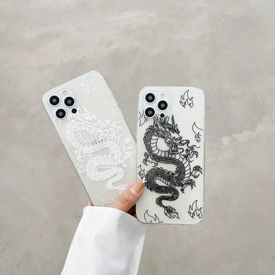 Chinese Dragon Personality Transparent Mobile Phone Case Online Only