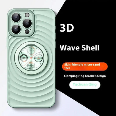 Magnetic Bracket Phone Case IPhone15 Wave Ripple Pattern - MyMobile