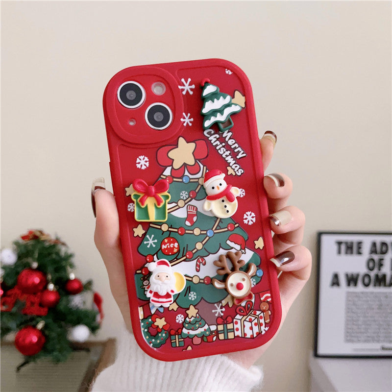 Three-dimensional Santa Claus Cartoon Silicone Phone Case - MyMobile