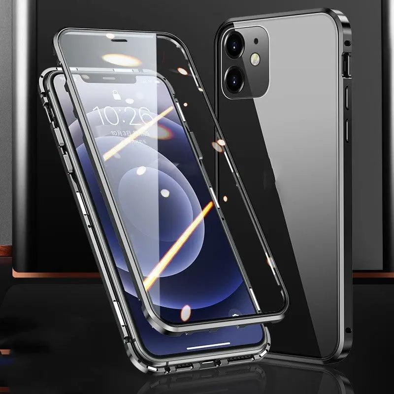 Magnetic Absorbing Glass Phone Case Protective Cover Online Only