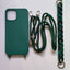 Chain Crossbody Phone Case Candy Color Soft Shell For iPhone 16