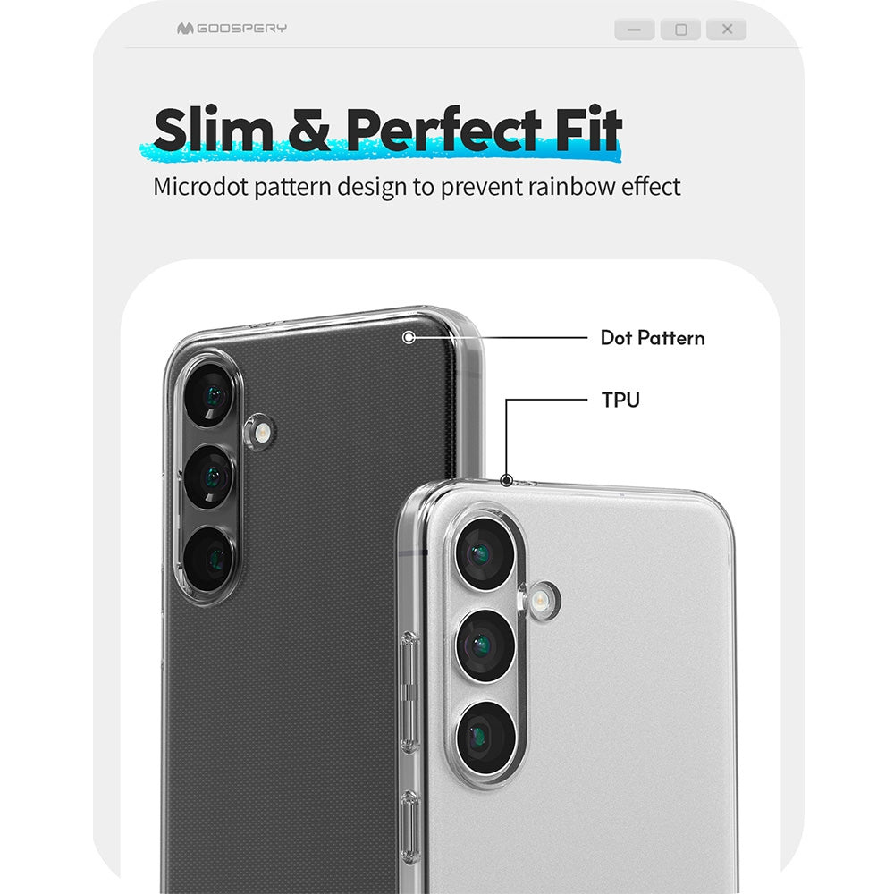 Mercury Transparent Jelly Case Cover for Samsung Galaxy S24 Plus