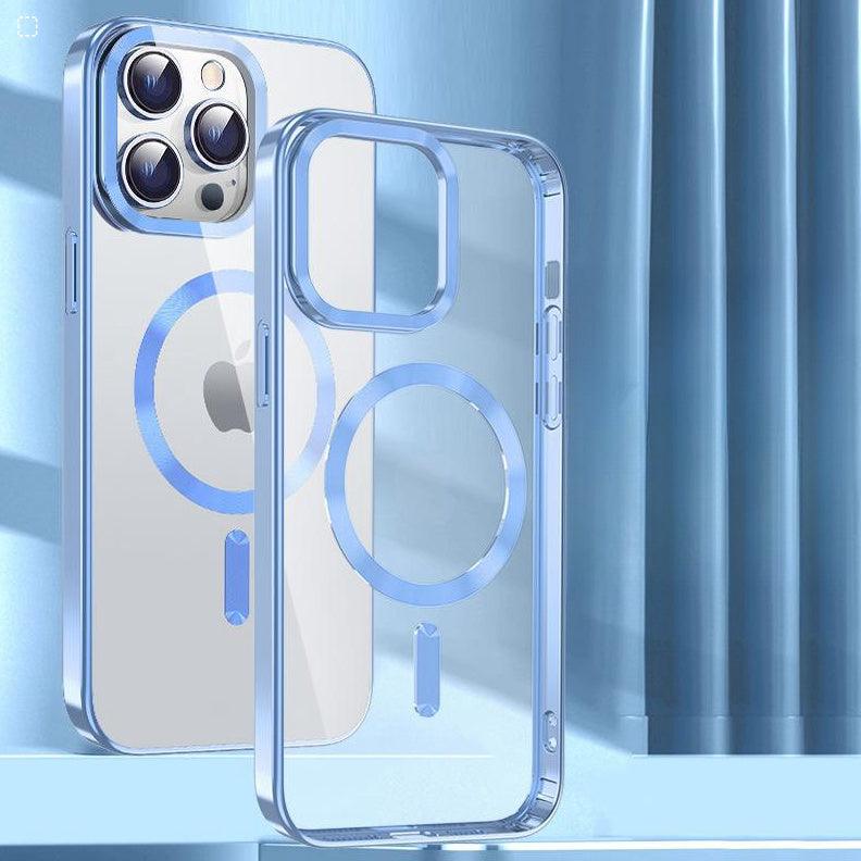 New Electroplated Magnetic Transparent Phone Case - MyMobile